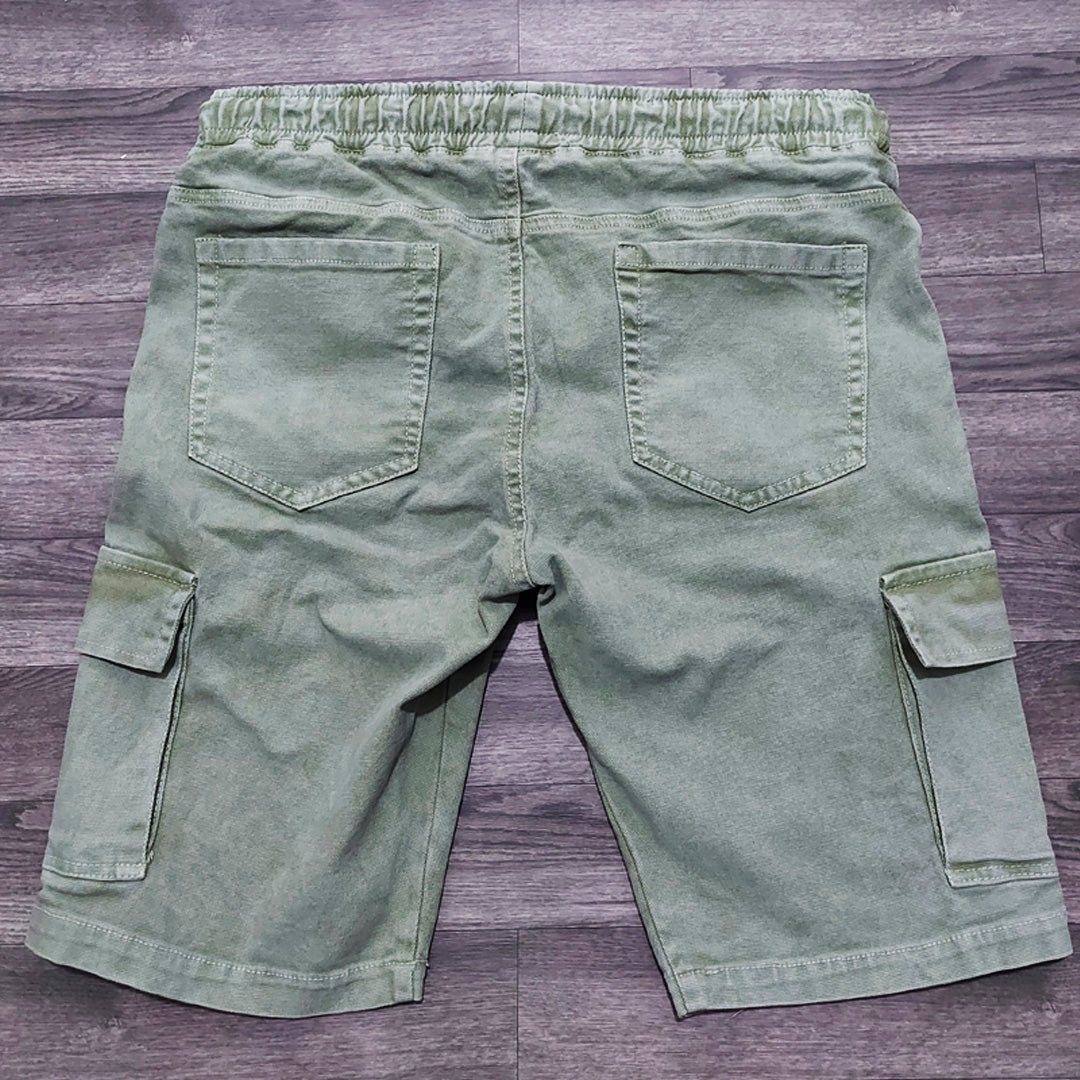 Bermuda cargo Verde- Acid wash